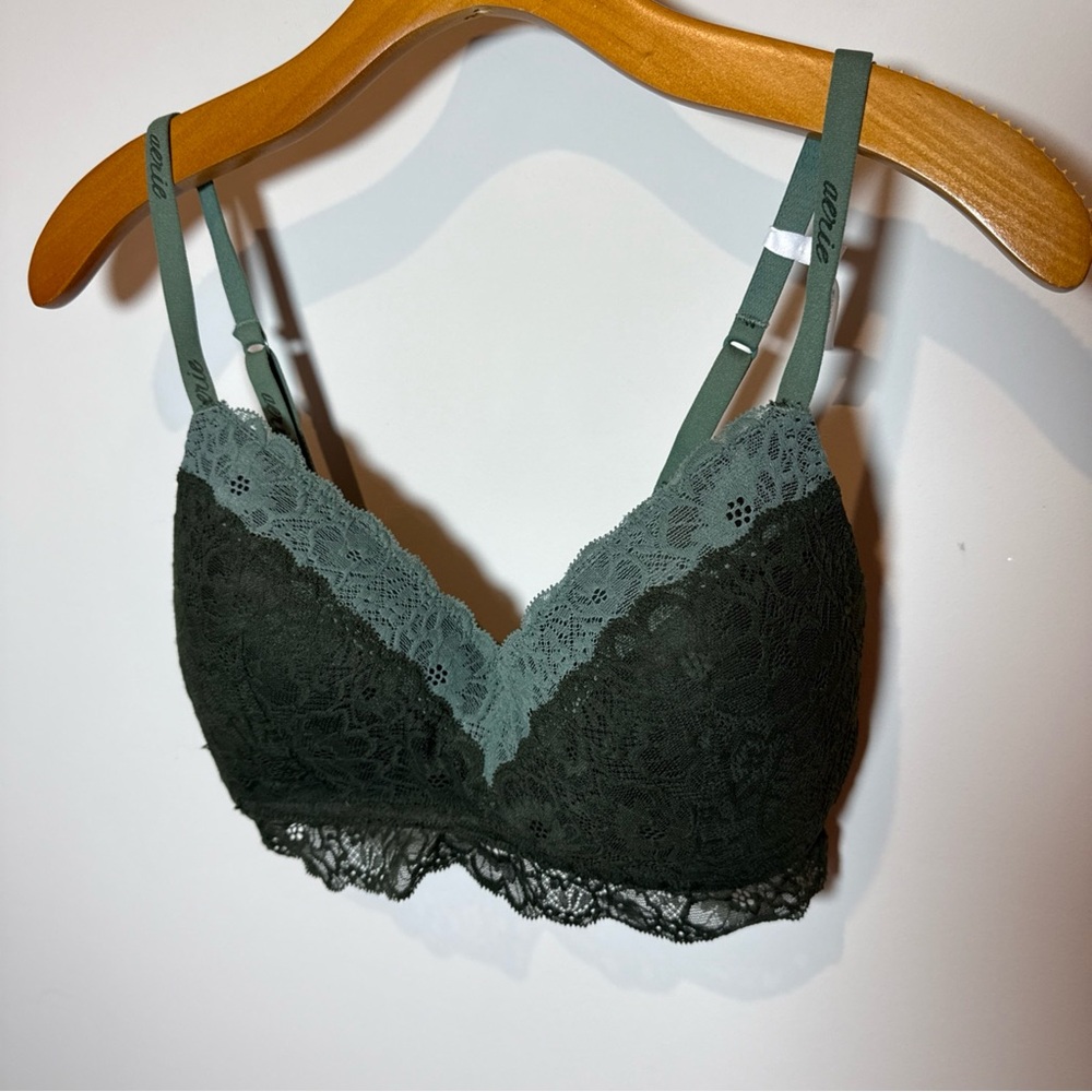 Aerie Lace Detail Dark Green Bralette